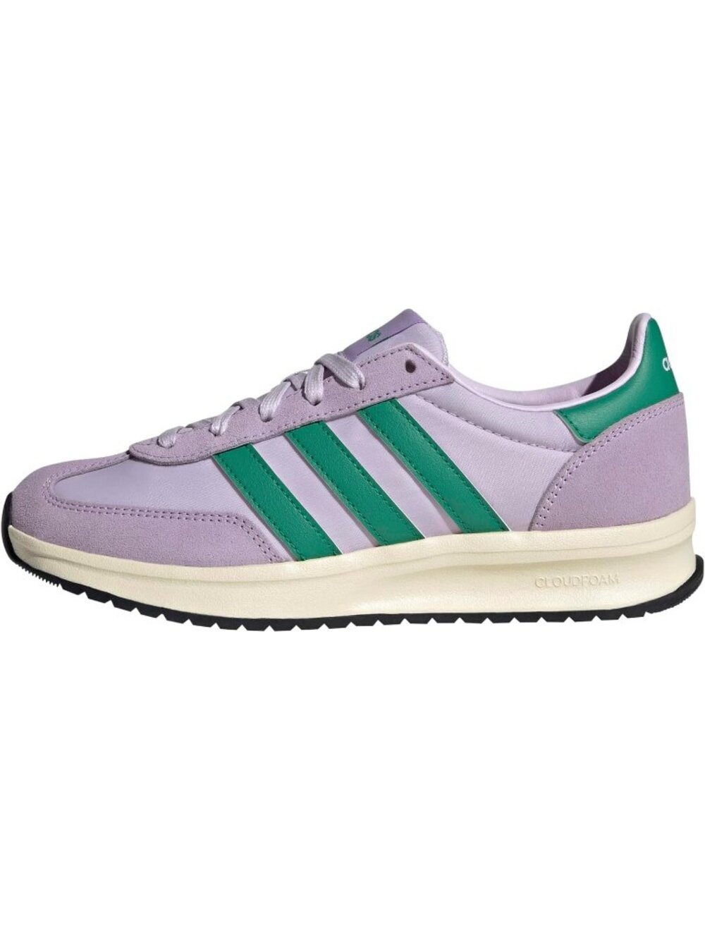 Womens Lavender Green Rubber Run 70s Lace-Up Closure Breathable Athletic Shoes